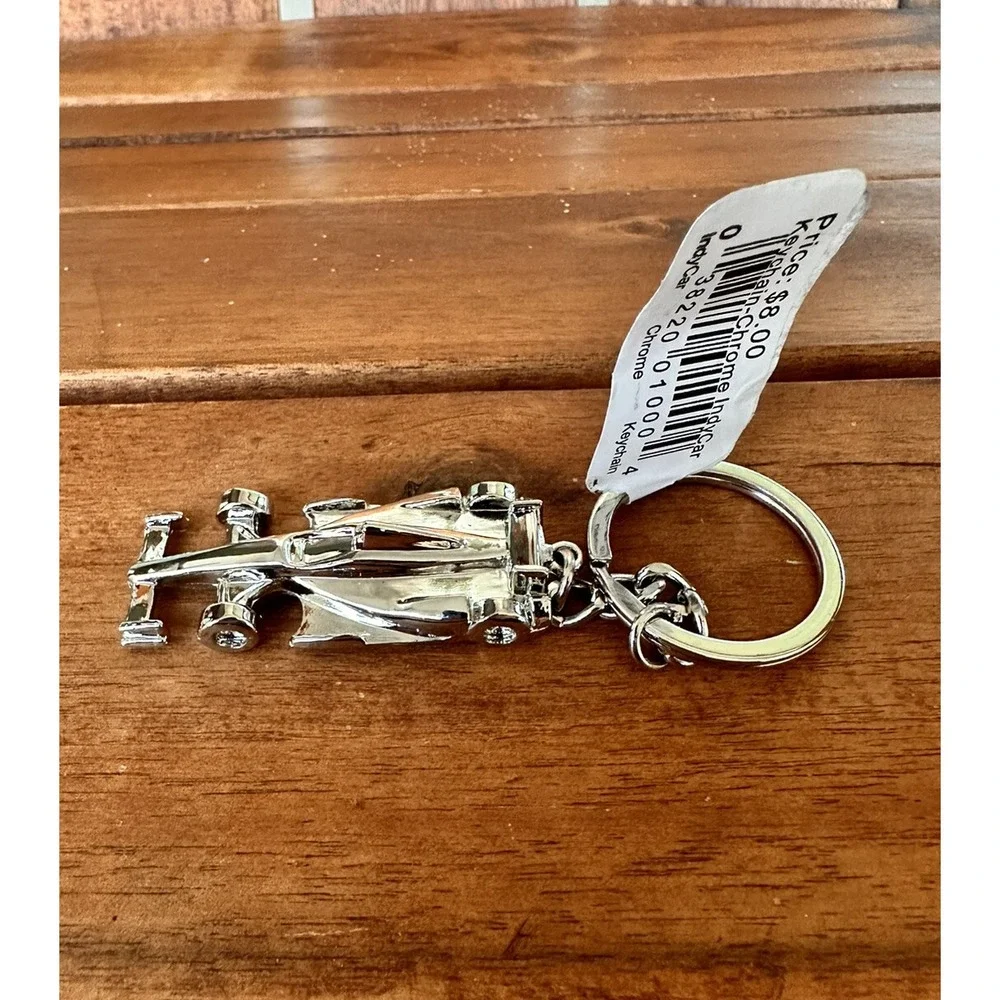 Indy 500 Race Car Keychain Open‎ Wheel Racing Chrome F1 Auto Driver Fan Gift 2